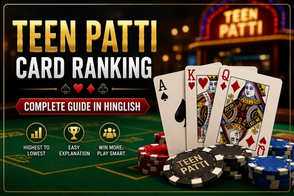 Teen Patti Card Ranking Chart Highest to Lowest