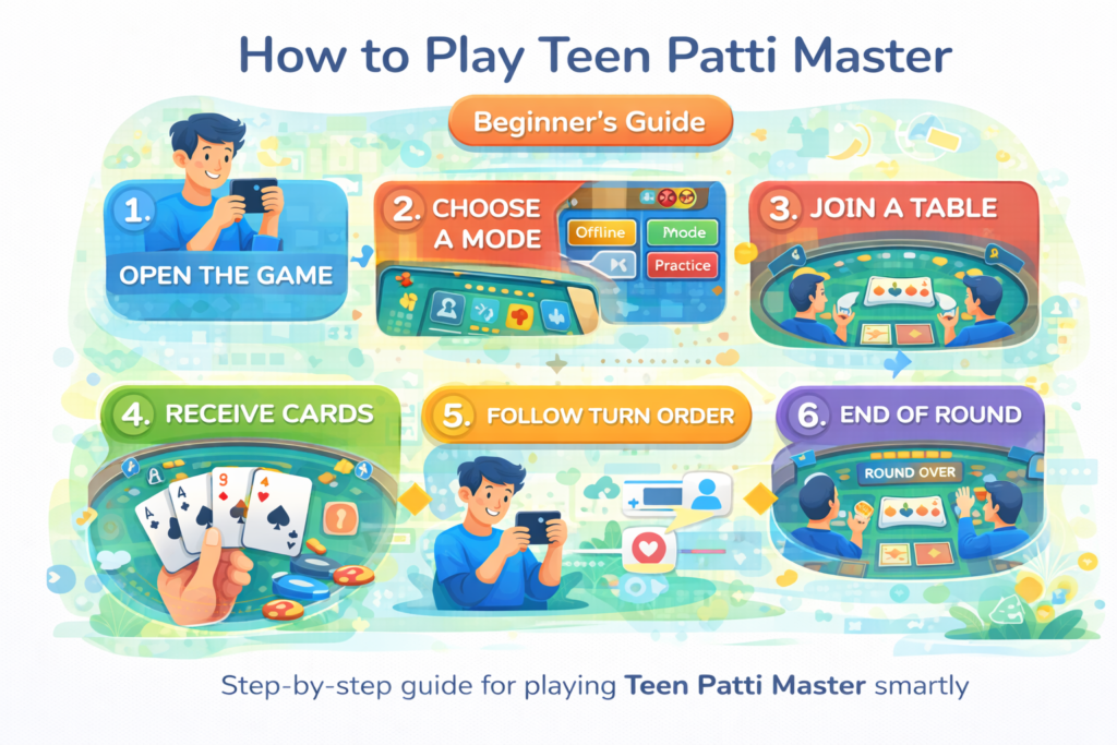 How to play Teen Patti Master step by step