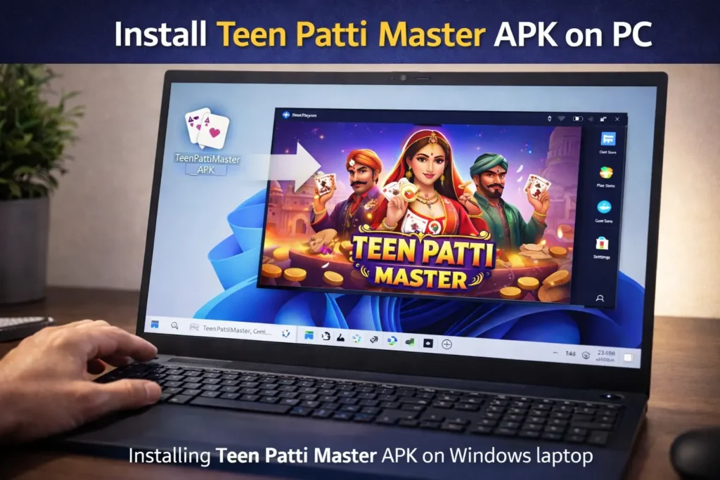 Teen Patti Master APK installation on PC emulator