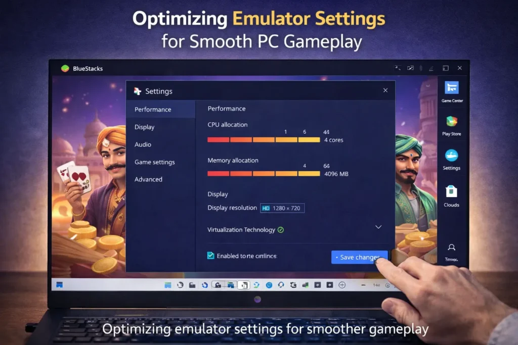 Teen Patti Master PC performance optimization settings