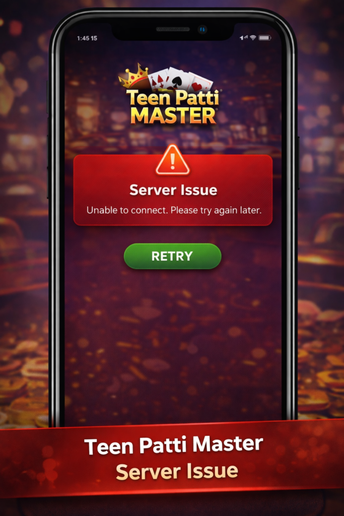 teen patti master server issue login problem