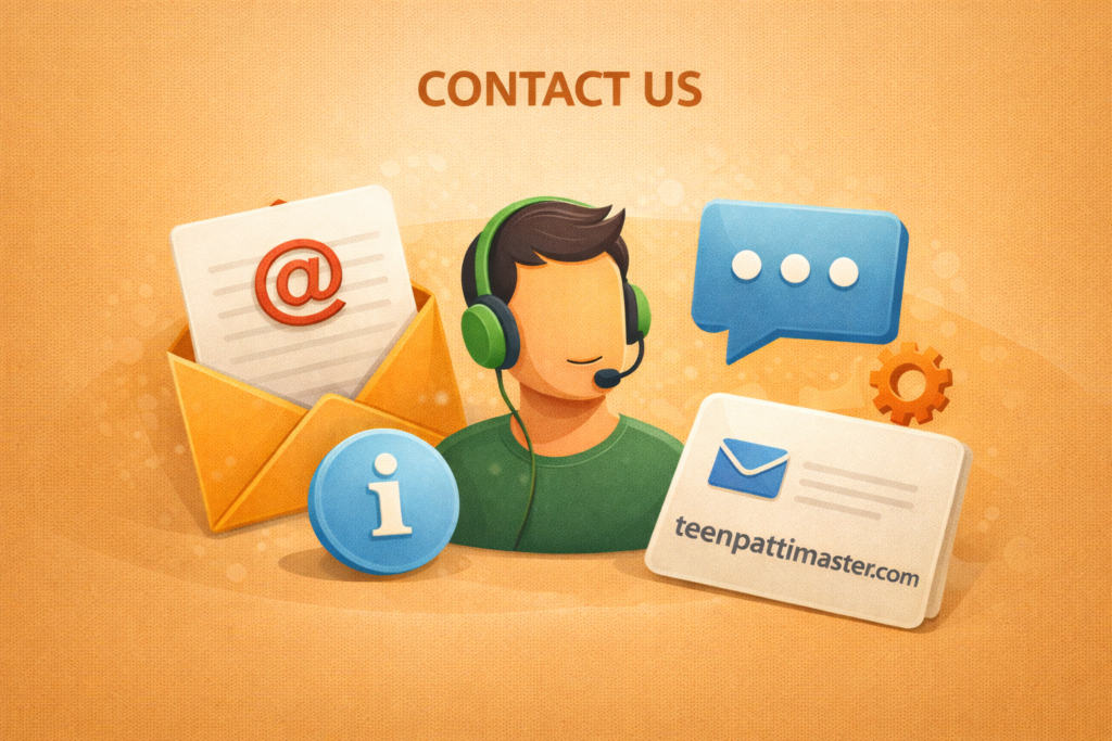 Contact us page of Teen Patti Master informational website