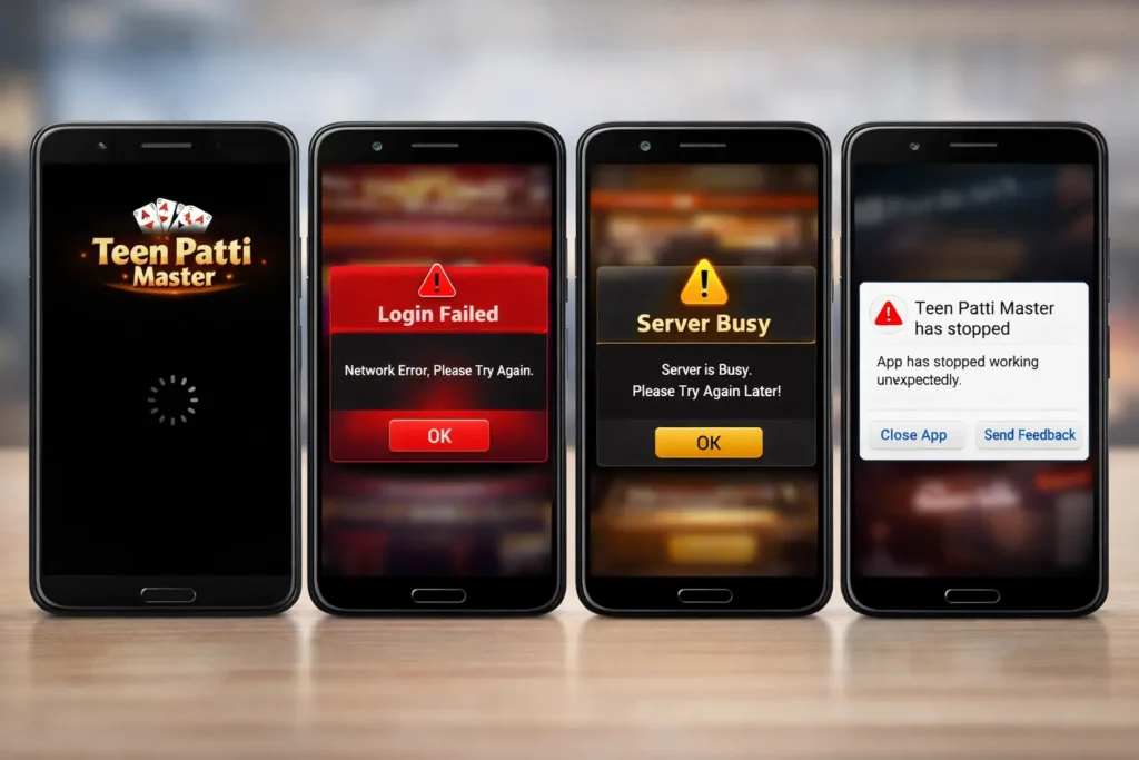 Teen Patti Master not working error on Android device