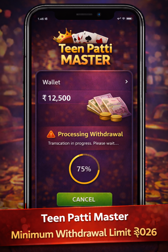 teen patti master withdrawal time in india processing screen
