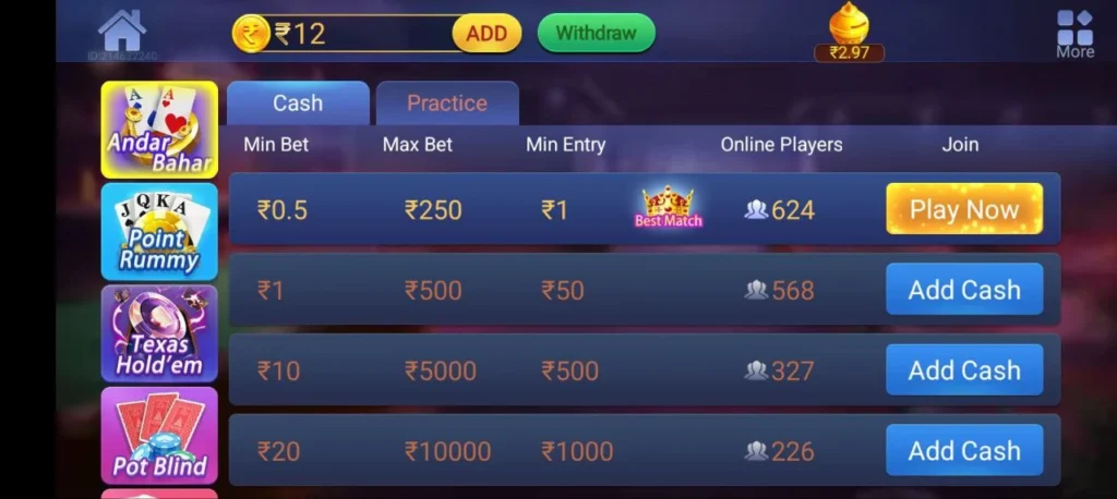 Teen Patti Master AB Jodi Game