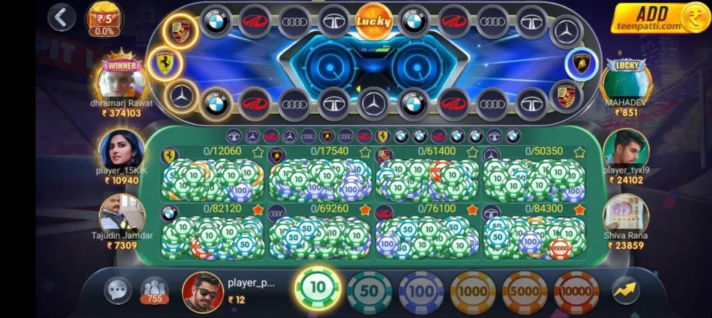 Teen Patti Master Car Roulette All Rules and Risk
