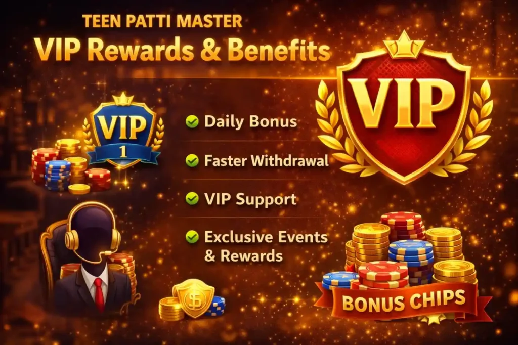 Teen Patti Master VIP rewards benefits and bonus system