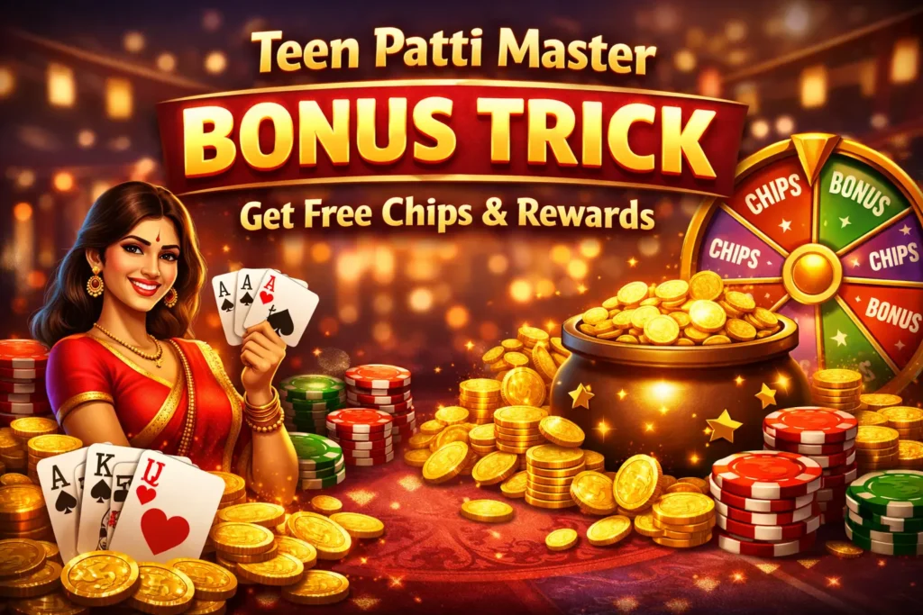 Teen Patti Master bonus trick guide to get free chips and rewards