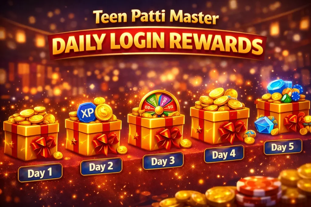 Teen Patti Master daily login rewards free chips bonus