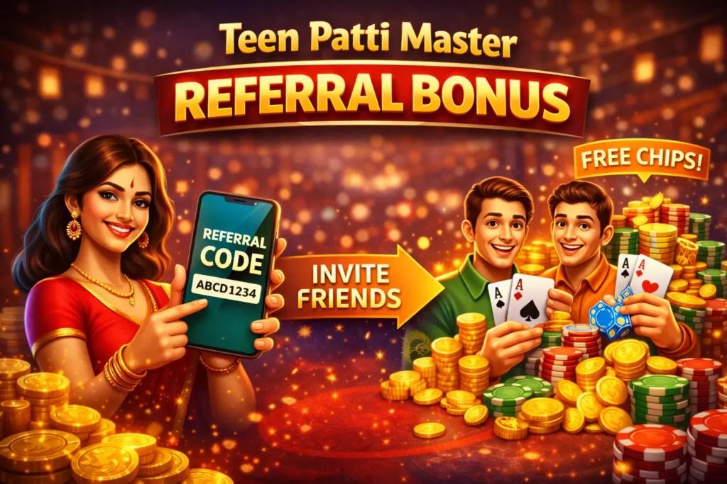 Teen Patti Master referral code bonus free chips